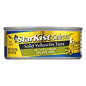 StarKist E.V.O.O. Solid Yellowfin/light Tuna in Extra Virgin Olive Oil 4.5 oz Can (Pack of 12)