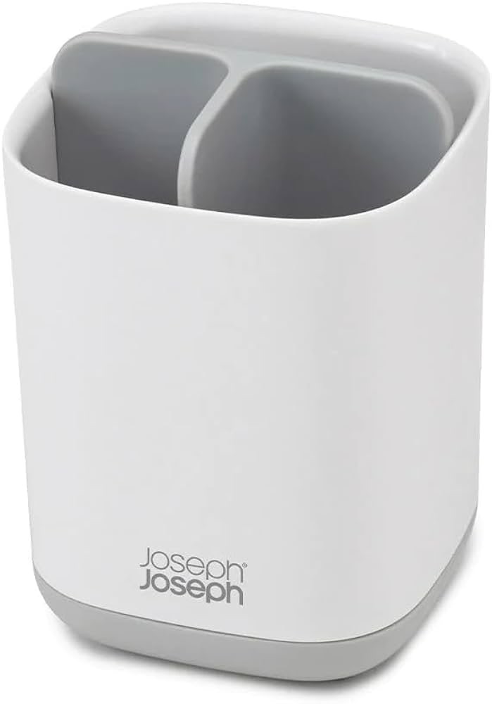 Amazon.com: Joseph Joseph Easy-Store - Compact Toothbrush Holder Caddy Bathroom Storage , Grey/White, Regular : Home & Kitchen 牙刷杯