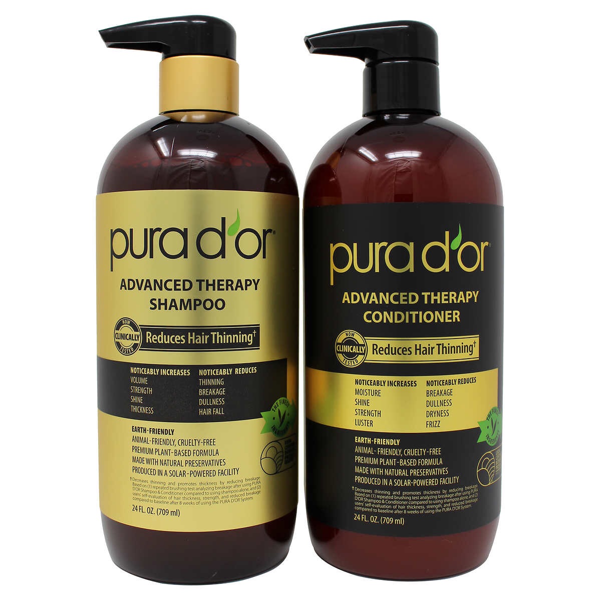 PURA D'OR Advanced Therapy Regimen - Shampoo & Conditioner Hair Care Set