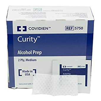 COVIDIEN Curity Alcohol Prep Pads 1.5" x 1", Pack of 200