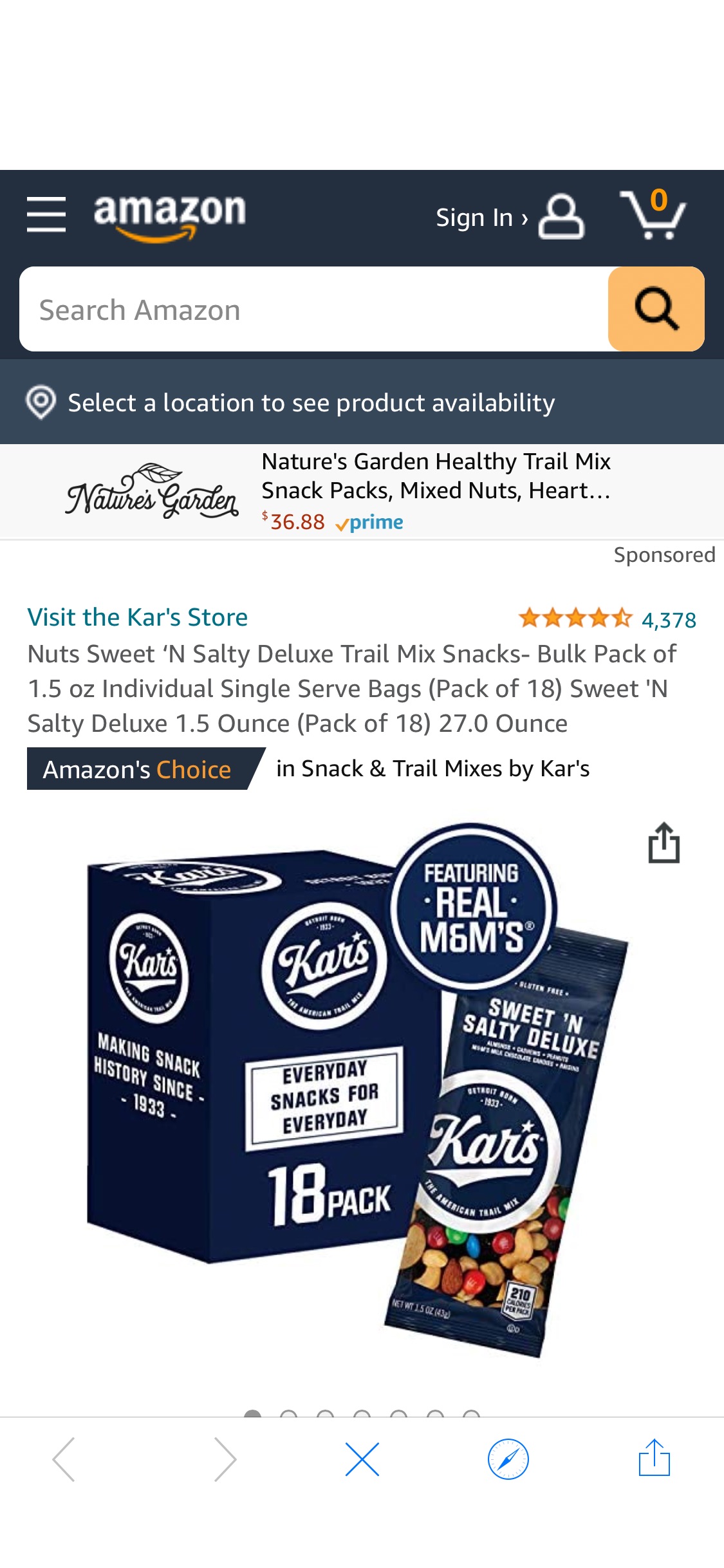 Amazon.com : Nuts Sweet ‘N Salty Deluxe Trail Mix Snacks- Bulk Pack of 1.5 oz Individual Single Serve Bags (Pack of 18) Sweet 'N Salty Deluxe 1.5 Ounce (Pack of 18) 27.0 Ounce : 坚果零售包Everything Else