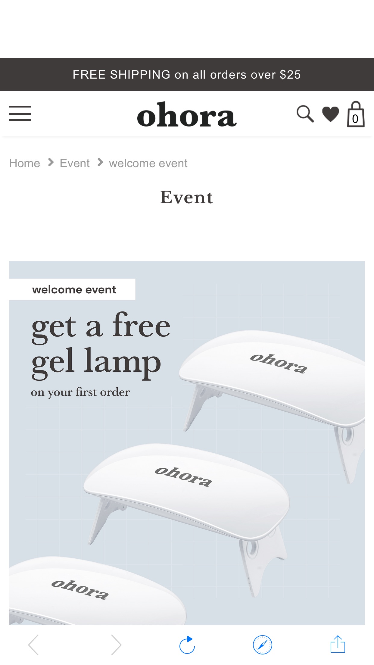 welcome event | ohora usa Event blog | ohora usa指甲贴首单免费赠送Gel Lamp