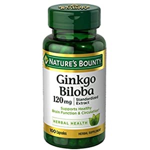 Amazon.com: Nature's Bounty Ginkgo Biloba   银杏精华120mg, 100 Capsules