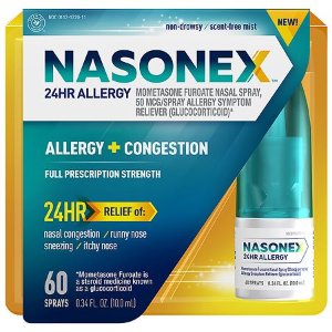 Nasonex 24 Hour Allergy Nasal Spray, 60 Sprays