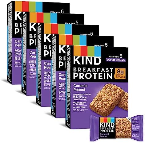 Amazon.com: KIND Breakfast Protein Bars, Caramel Peanut, Healthy Snacks, Gluten Free, 30 Count