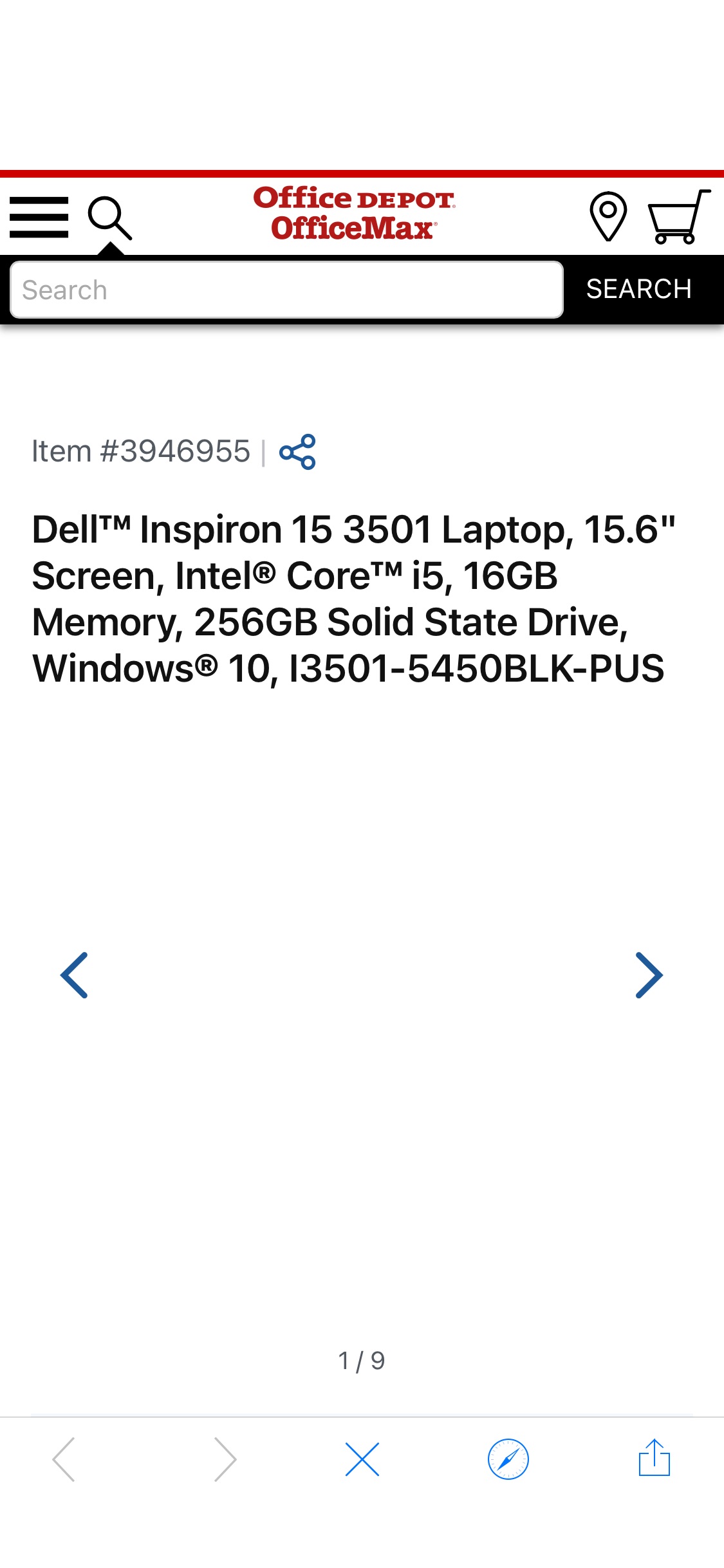 Inspiron 3501 Laptop i5 16GB 256GB SSD - Office Depot 电脑
