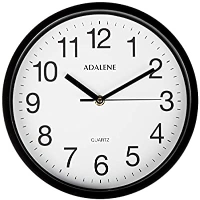 Adalene Wall Clocks Battery Operated Non Ticking - 简约风格静音时钟