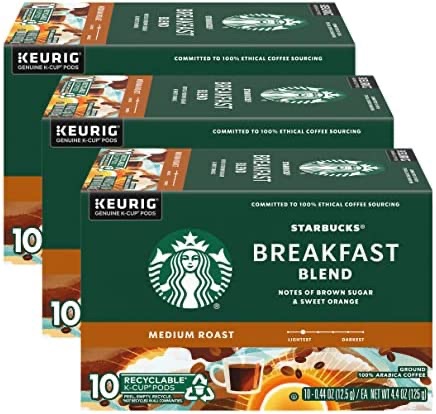 Amazon.com: Starbucks Coffee K-Cup Pods, House Blend, Medium Roast Coffee, Notes of Toffee & Dusted Cocoa, Keurig Genuine K-Cup Pods, 10 CT K-Cups/Box (Pack of 3 Boxes) : Grocery & Gourmet Food