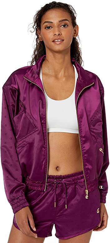 Champion LIFE Women's Champion Satin Jacket, Venetian Purple, X Large at Amazon Women’s Clothing store 冠军女式短款夹克外套，XL码，$14.92