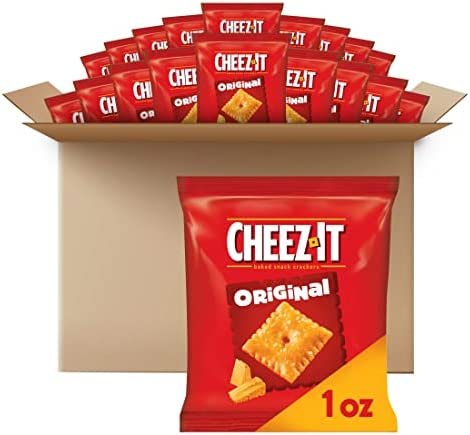Cheese Crackers, Baked Snack Crackers, Lunch Snacks, Original (40 Packs)