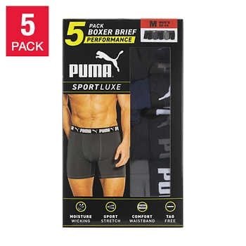 PUMA Men's Boxer Brief, 5 pack | Costco 男士内裤5条装