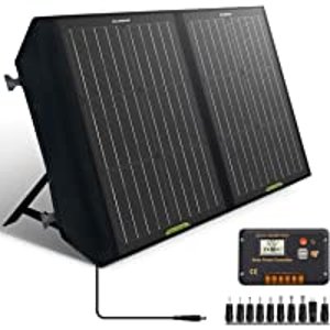 ECO-WORTHY 60W Foldable Solar Panel Charger for Portable Power Station & RV Battery
