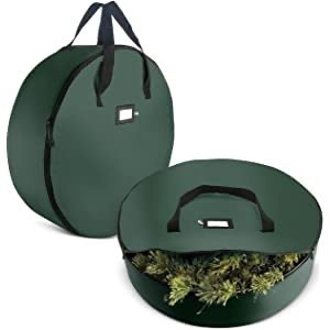 ZOBER 2-Pack Christmas Wreath Storage Bag 30"