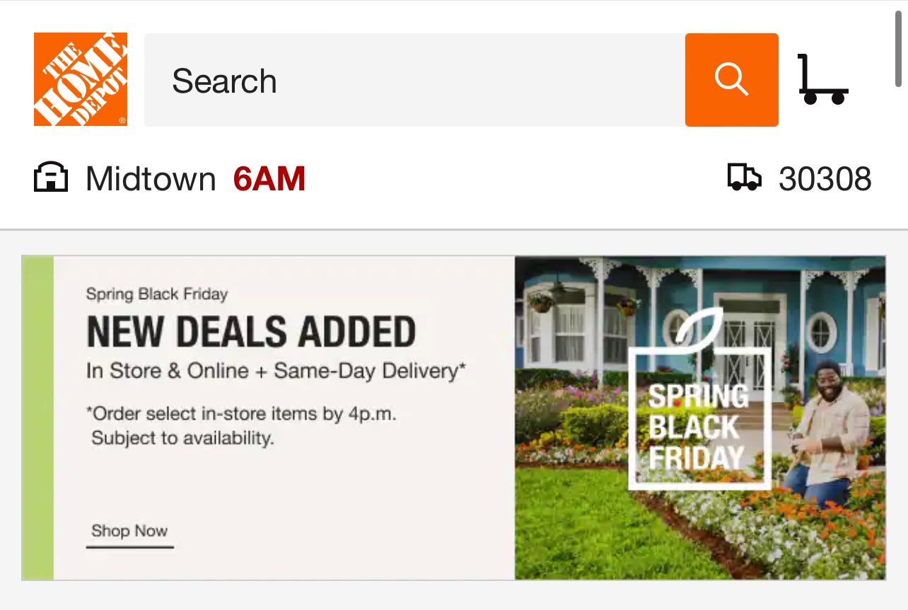 The Home Depot Spring Black Friday 第二波 new deal added