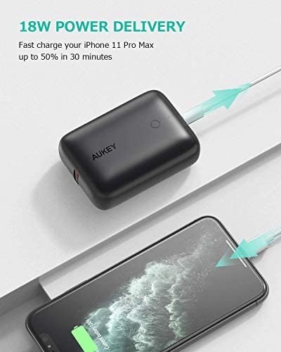 Portable Charger 10000mAh AUKEY Smallest USB C Power Bank