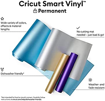 Amazon.com: Cricut Smart Permanent Vinyl Shimmer (13in x 12ft, Gold) for Outdoor Crafts, For Cricut Explore 3 & Maker 3,两折