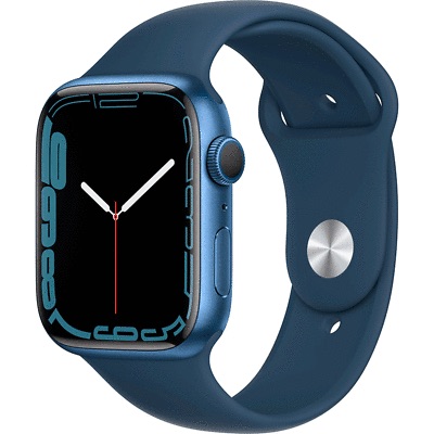 Apple Watch Series 7 GPS 45mm Blue Aluminum Case with Blue Sport Band MKN83LL/A 195925267147 | eBay