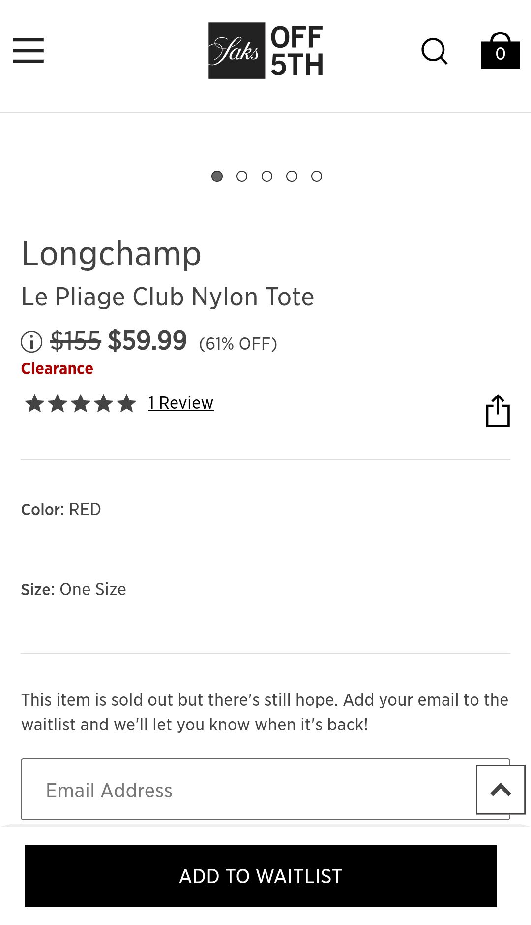 Longchamp 托特包清倉價 Saks OFF 5TH