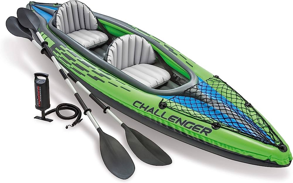Amazon.com: Intex Challenger K1 Kayak, 1-Person Inflatable Kayak Set with Aluminum Oars and High Output Air Pump : Sports & Outdoors