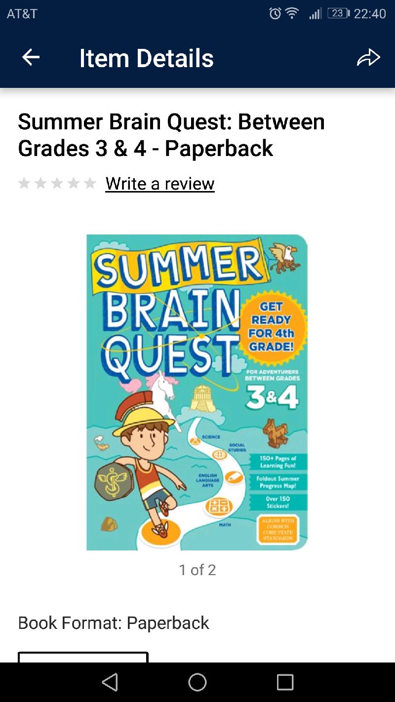 Summer Brain Quest 儿童课外练习册