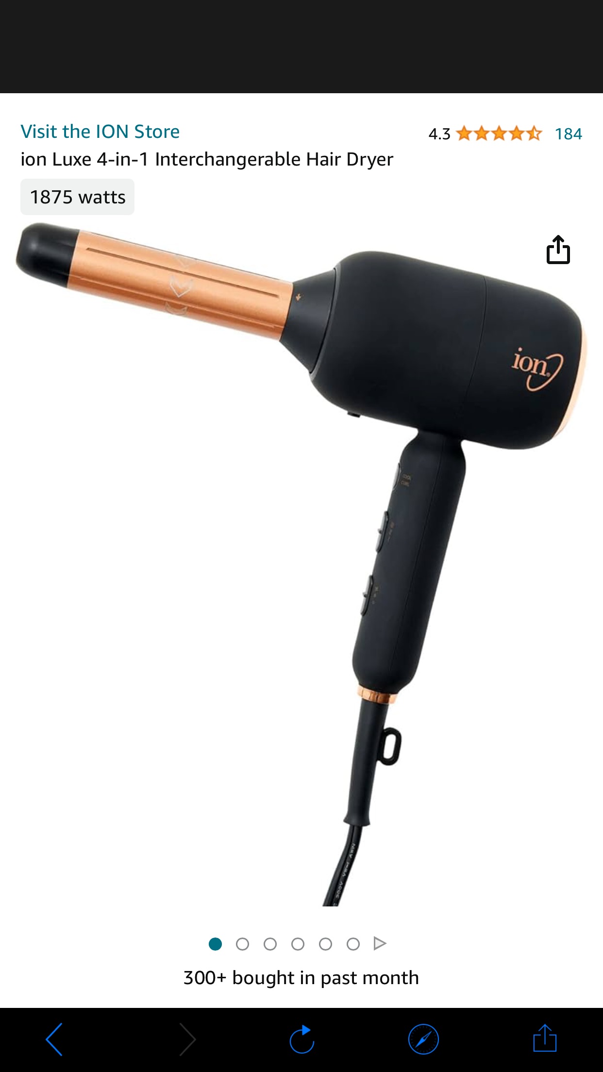 Amazon.com : ion Luxe 4-in-1 Autowrap™ Airstyler - Interchangerable Hair Dryer & Curler for All Hair Types