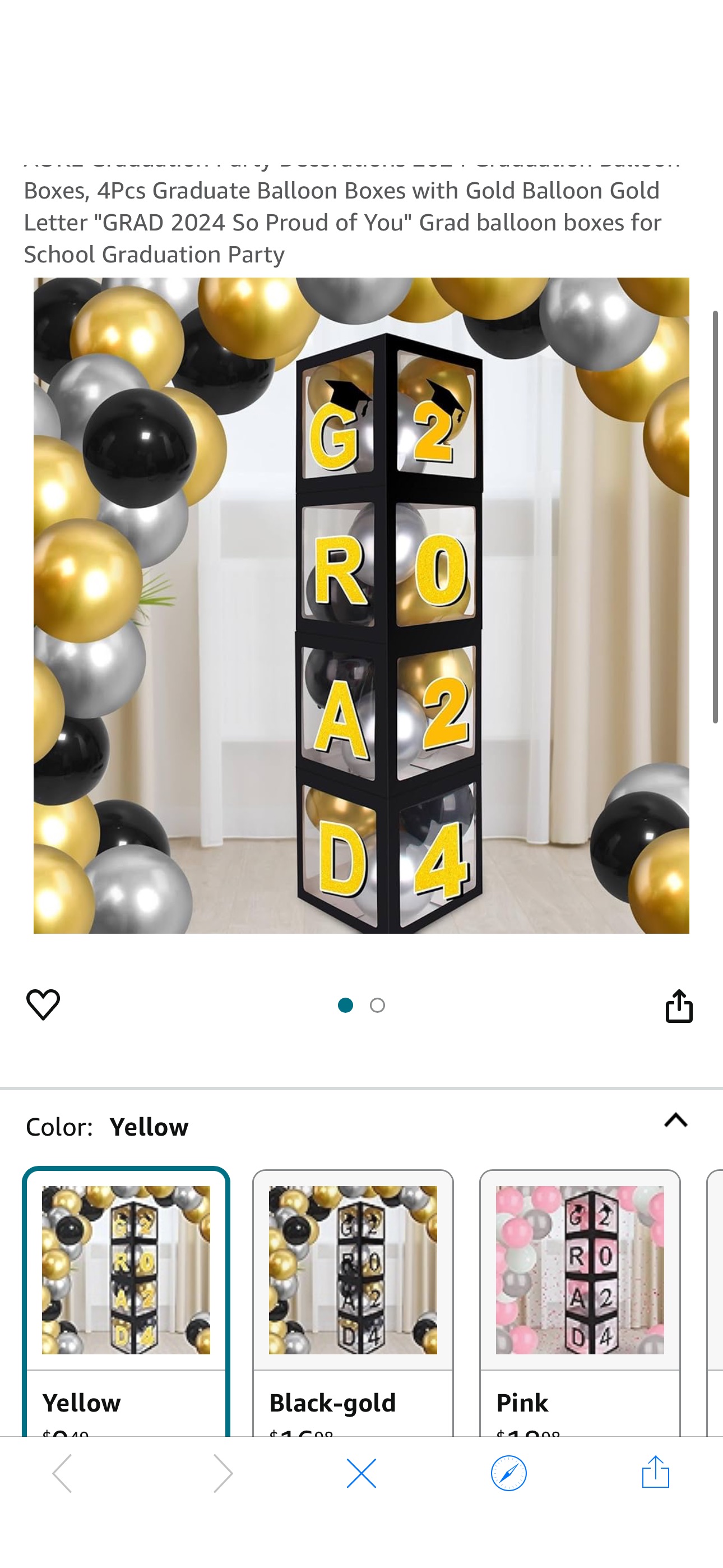 Amazon.com: AOKE Graduation Party Decorations 2024 Graduation Balloon Boxes, 4Pcs Graduate Balloon Boxes with Gold Balloon Gold Letter "GRAD 2024 So Proud of You" Grad balloon boxes for School Graduat