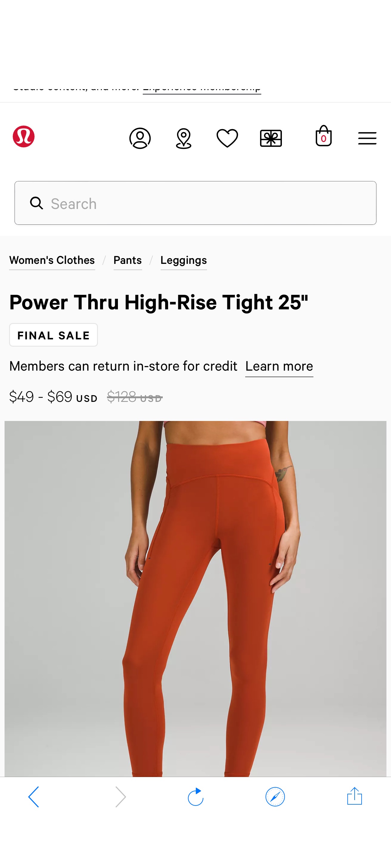 Power Thru High-Rise Tight 25" | Women's Leggings/Tights | lululemon