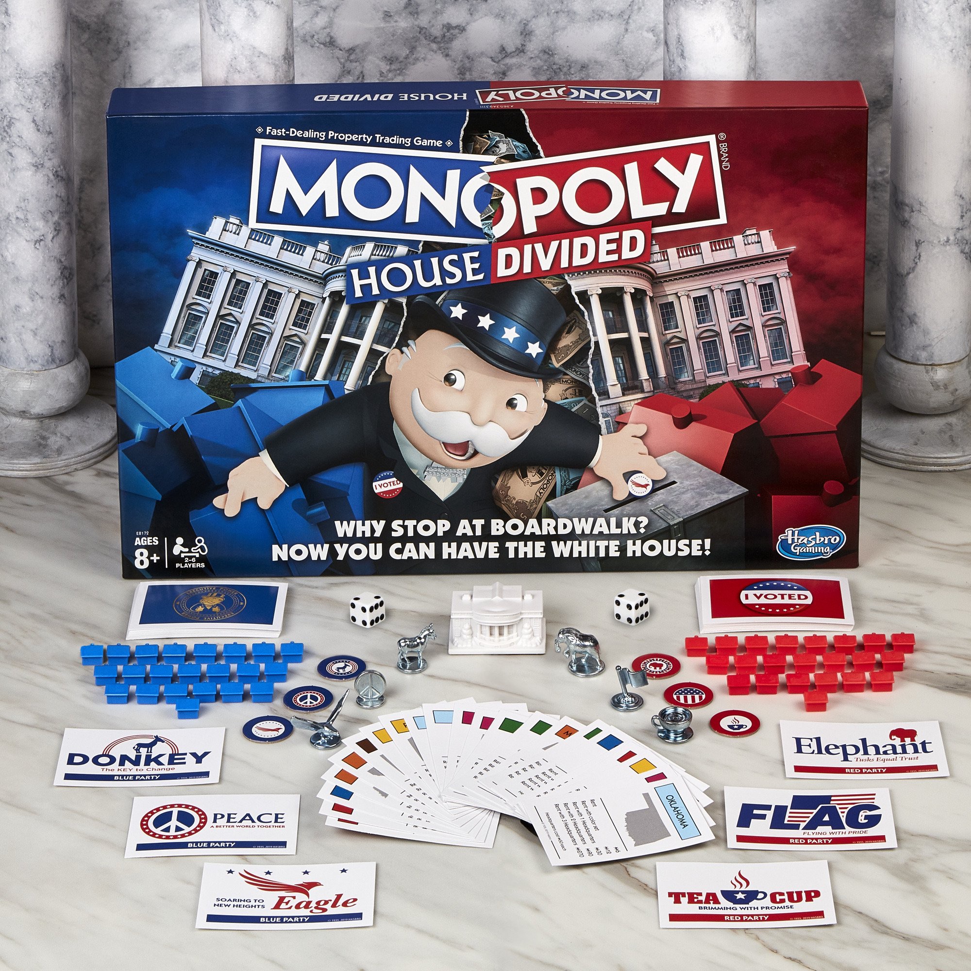大富翁Monopoly House Divided Board Game: Elections, White House Themed Game, for Ages 8 and Up - Walmart.com - Walmart.com