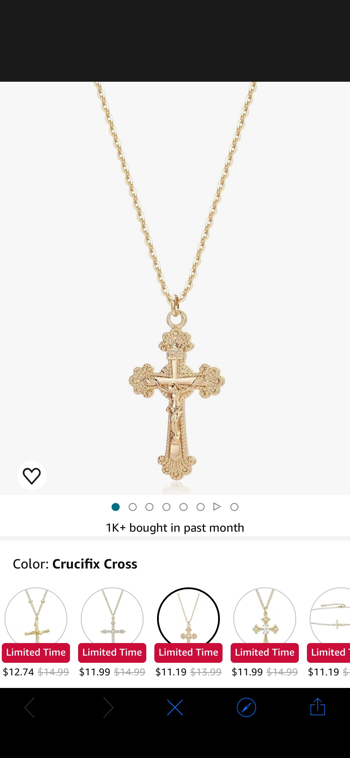 Amazon.com: Fettero Crucifix Necklace Gold Faith Cross Pendant Vintage 14K Gold Plated Dainty Chain Minimalist Simple God Lords Prayer Religious Jewelry Gift : Clothing, Shoes & Jewelry
