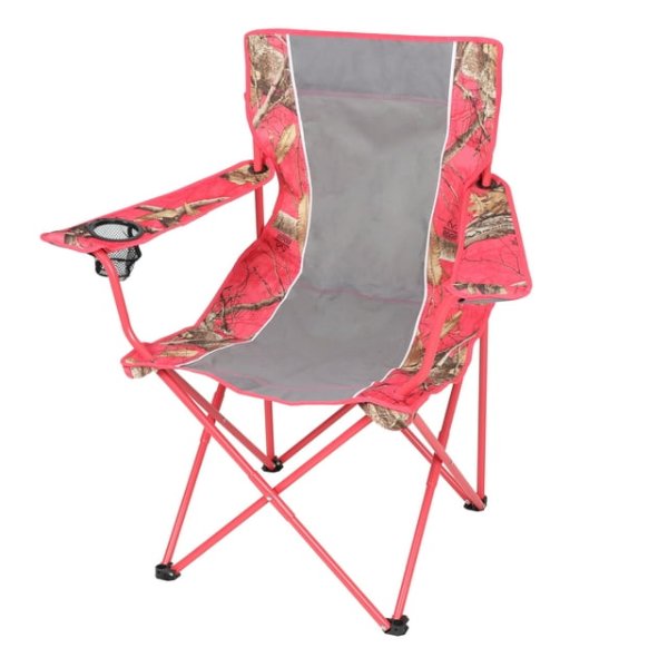 Realtree Basic Camo Outdoor Camping Chair with Cup Holder