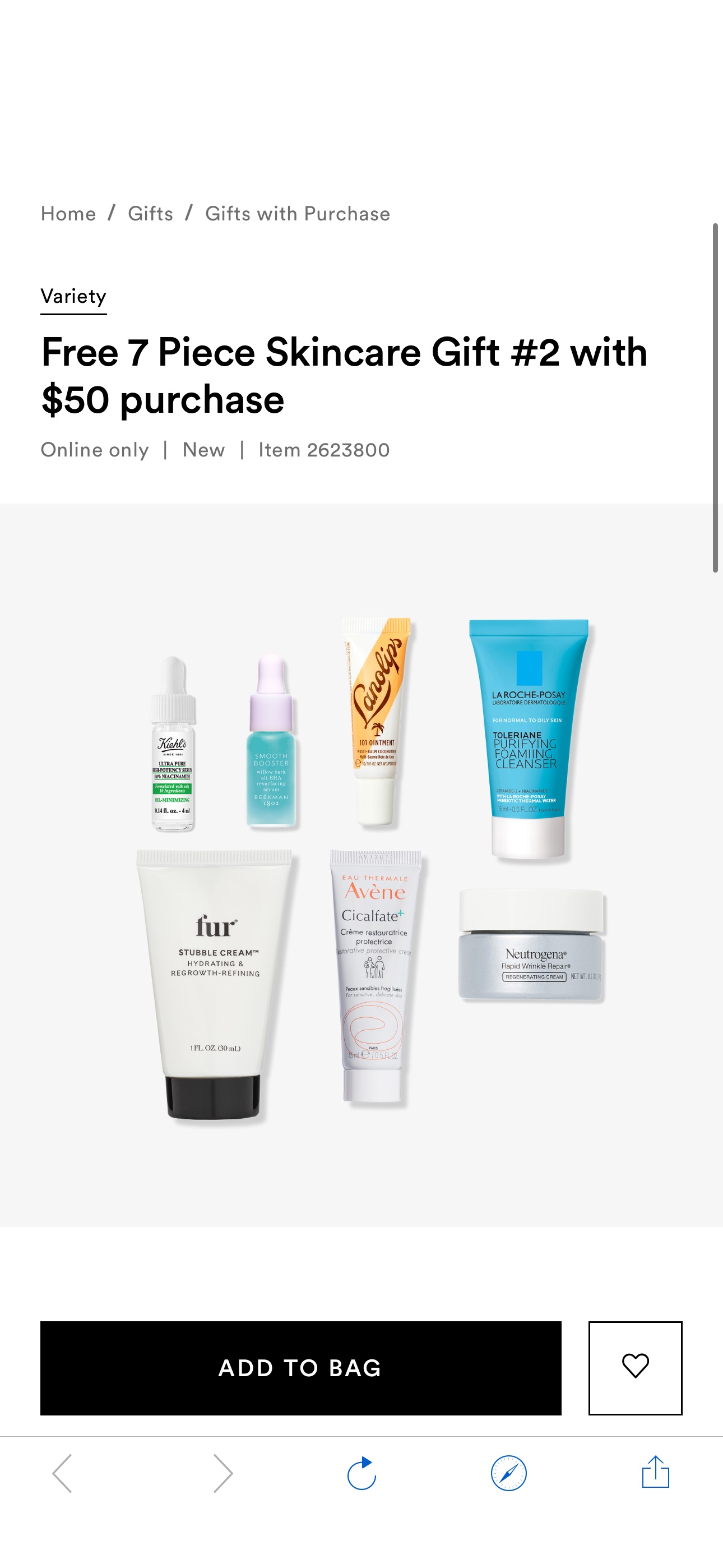 Free 7 Piece Skincare Gift #2 with $50 purchase - Variety | Ulta Beauty