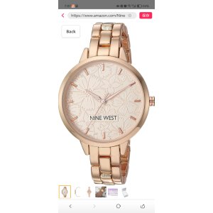 $21.69 Nine West Women s NW/2226RGRG Rose Gold-Tone Bracelet Watch : Clothing, Shoes & Jewelry