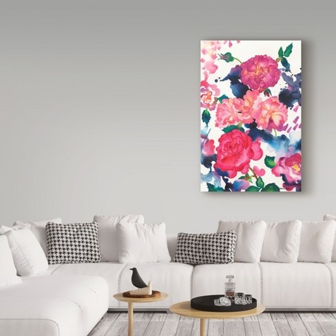 Carissa Luminess A Rose Is Just A Rose Unframed Wall 22"x32" - Trademark Fine Art : Target玫瑰花无框壁画