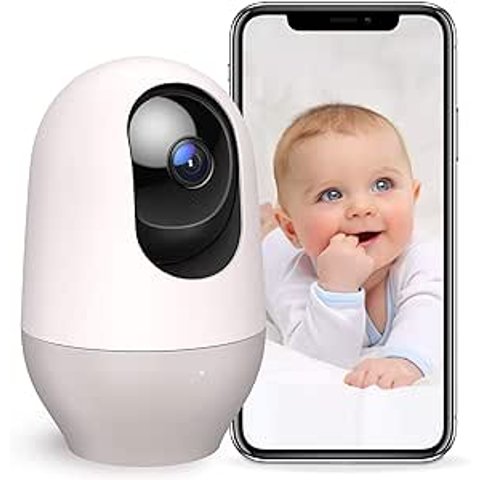 nooie Baby Camera Monitor, 2K Baby Monitor with Camera and Audio, 2.4Ghz WiFi Baby Monitor for Smartphone APP Control,