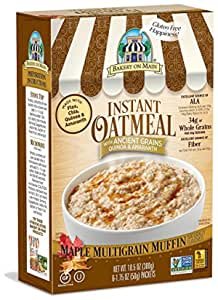 Bakery On Main, Gluten-Free Instant Oatmeal, Vegan & Non GMO - Maple Multigrain Muffin, 10.5oz (Pack of 3)