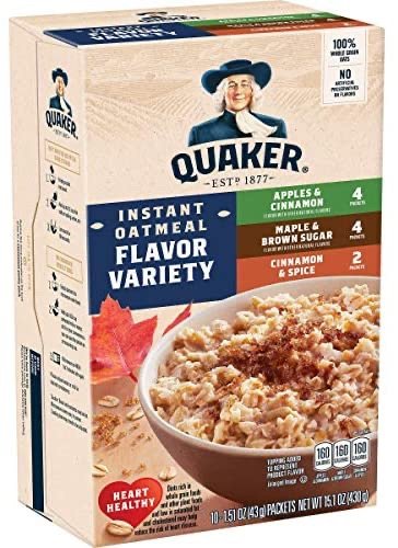 , Instant Oatmeal, Variety Pack, 10 Ct