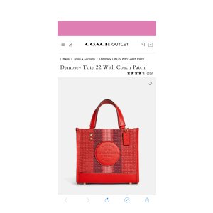 $128.40 COACH OUTLET® | Dempsey Tote 22 With Coach Patch