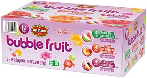 Del Monte Bubble Fruit Snacks, Variety Pack, 3.5 Oz
