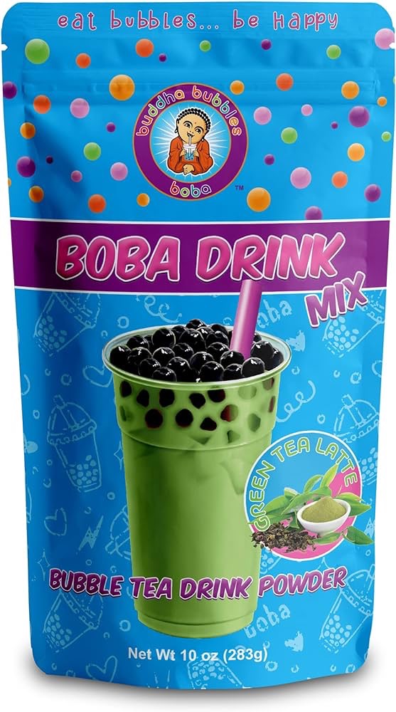 Amazon.com: GREEN TEA LATTE (Matcha) Boba/Bubble Tea Drink Mix Powder By Buddha Bubbles Boba 10 Ounces (283 Grams) : Grocery & Gourmet Food