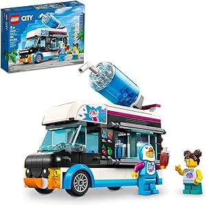 Amazon.com: LEGO City Penguin Slushy Van Building Toy - Featuring a Truck and Costumed Minifigure, Great Gift Idea for Boys and Girls, Truck Toy for Kids Ages 5 and Up, 60384 : Toys &amp; Games