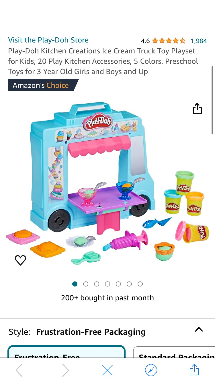 Playdoh 冰淇淋遊戲車Amazon.com: Play-Doh Kitchen Creations Ice Cream Truck Toy Playset for Kids, 20 Play Kitchen Accessories, 5 Colors, Preschool Toys for 3 Year Old Girls and Boys and Up : Toys & Games