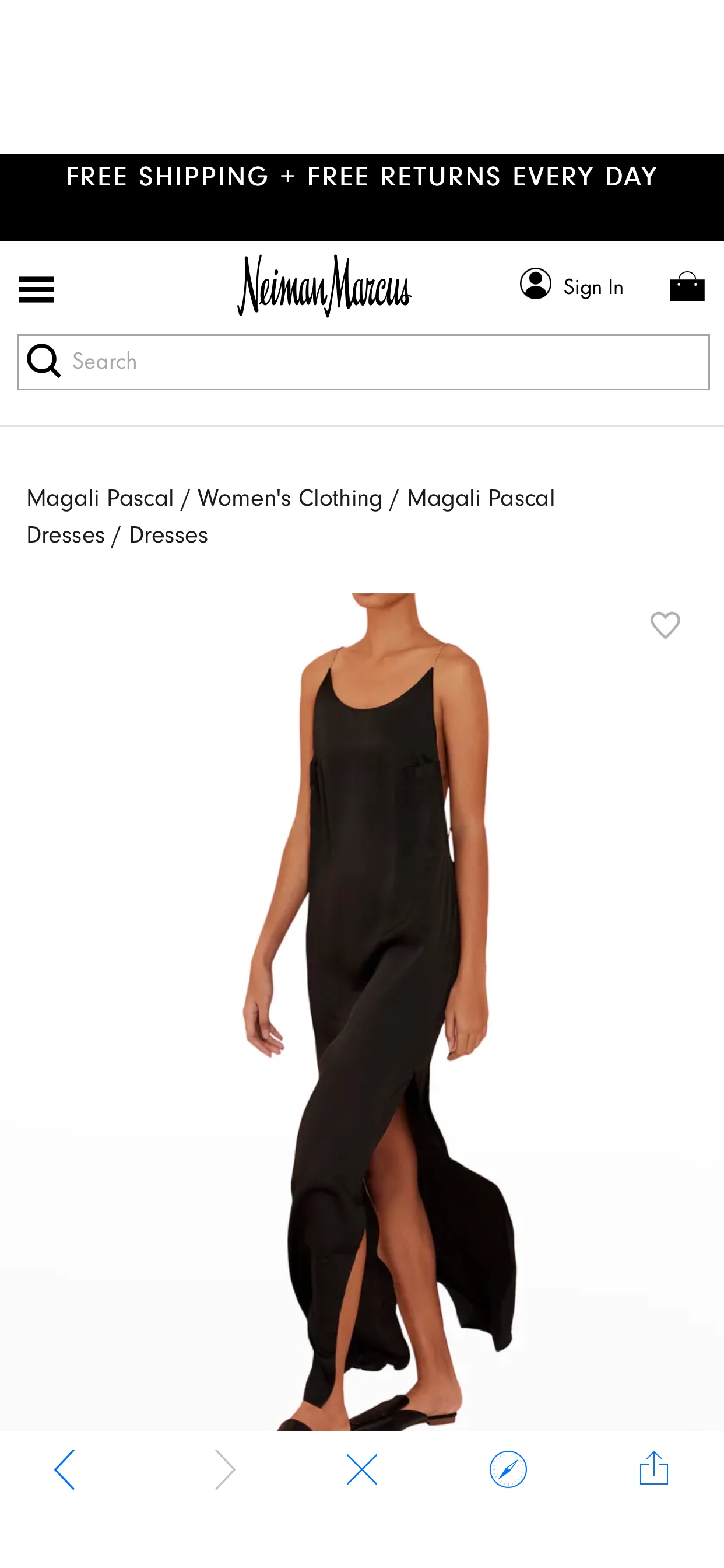 Magali Pascal Glam Low Back Crystal Strap Maxi Dress | Neiman Marcus