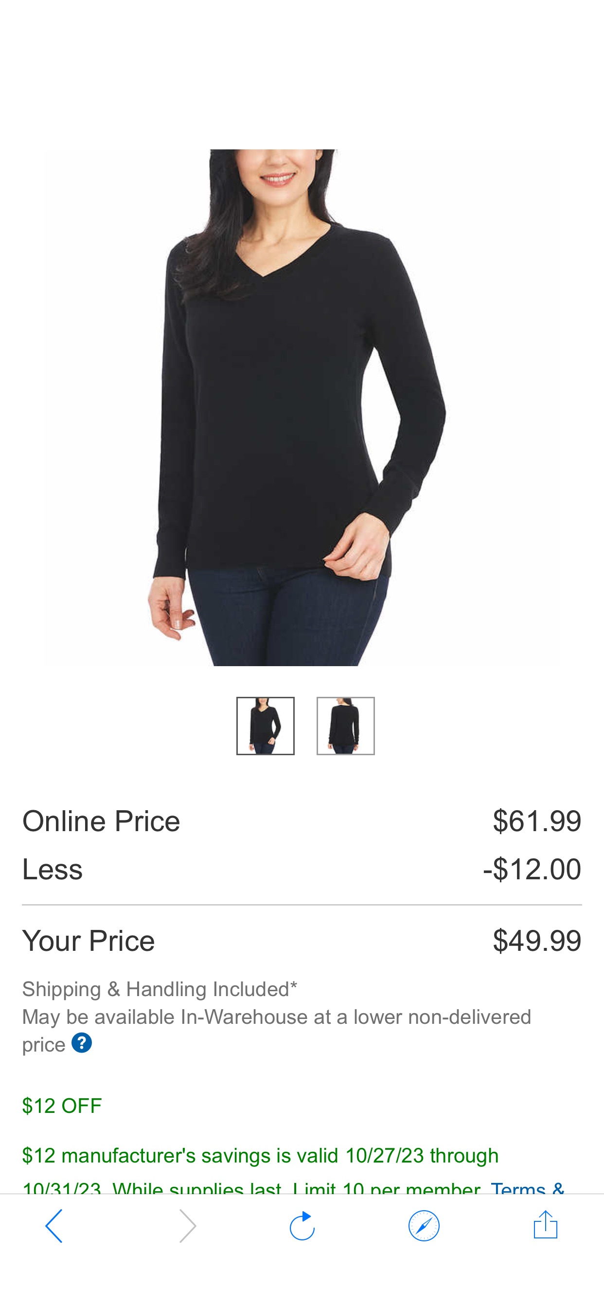 女式开司米毛衣Cashmere Sweater | Costco