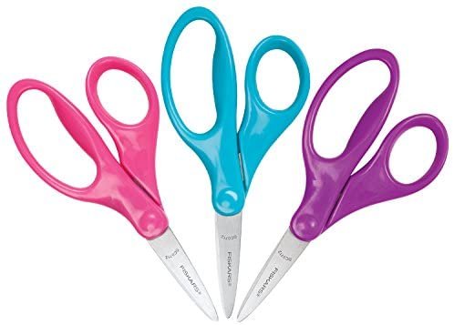 5 Inch Pointed-tip Kids Scissors 3 Pack