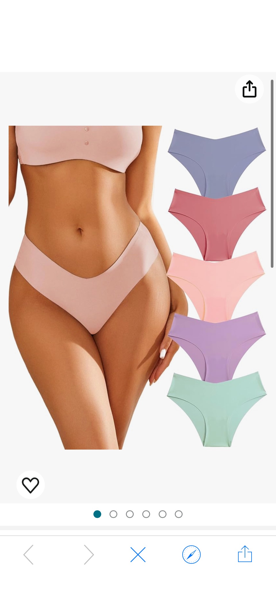 Amazon.com: FINETOO Women’s Seamless Underwear Soft Stretch Briefs Invisibles Hipster V Cut cheeky No Show Bikini Panties 5 pack XS-L (M) : Clothing, Shoes & Jewelry