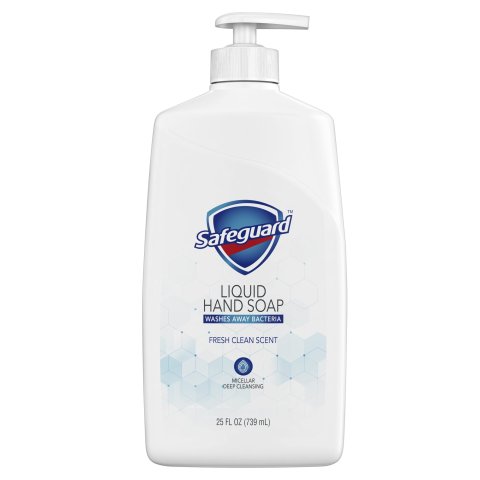 SafeguardLiquid Hand Soap, Micellar Deep Cleansing, Fresh Clean Scent, 25 oz
