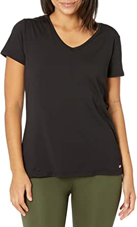Amazon Essentials女士弹力短袖V领T恤，2件装