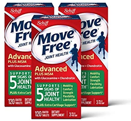 Move Free 绿瓶维骨力 120粒Amazon.com: Move Free Glucosamine and chondroitin and msm Joint Health Tablets, move free (120 Count in a Bottle), Pack of 3, 360 Count: Health & Personal Care