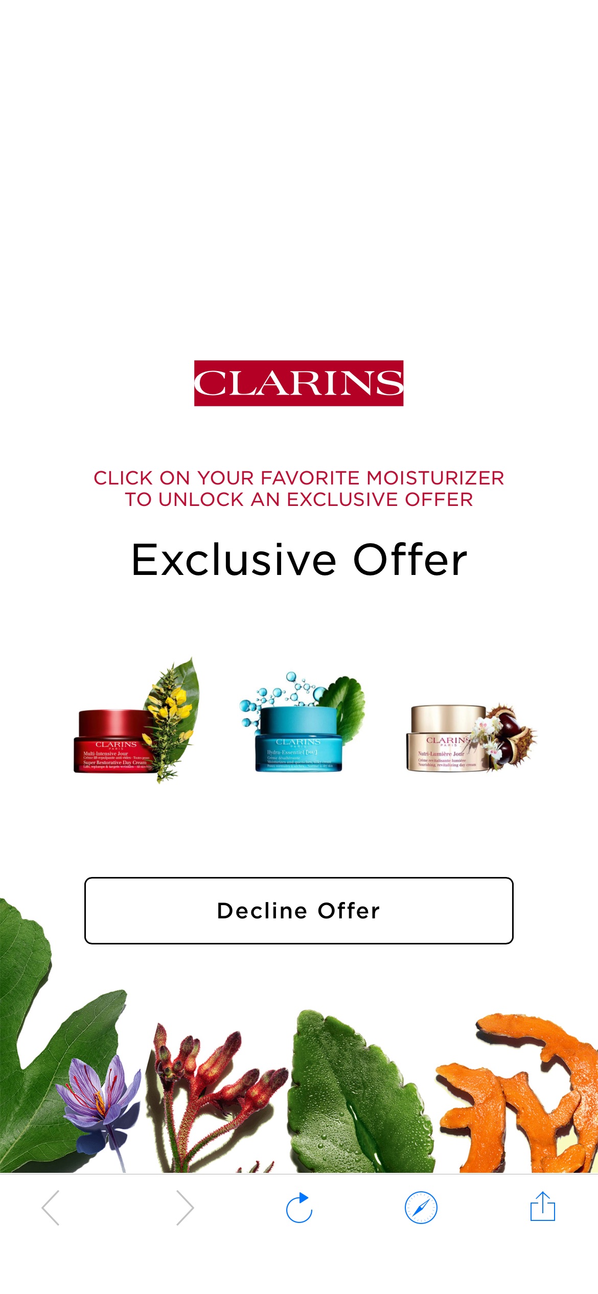 CLARINS®: Natural Beauty, Skincare and Makeup powered by plants.®