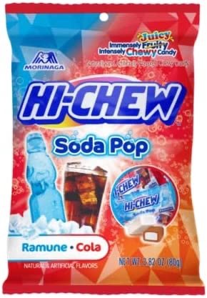 Hi-Chew Japanese Chewy Candy, Soda Pop Mix, Ramune/Cola Flavors, 2.82 Ounce